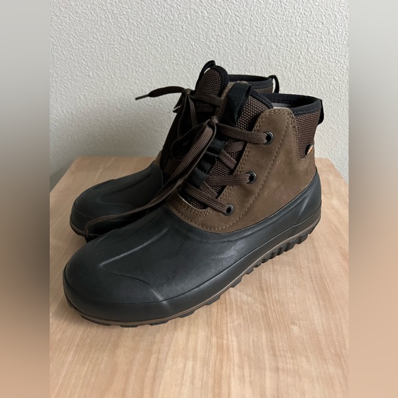 BOGS CASUAL LACE BLACK WATERPROOF WINTER BOOTS FOR MEN Size 8 - Picture 1 of 9